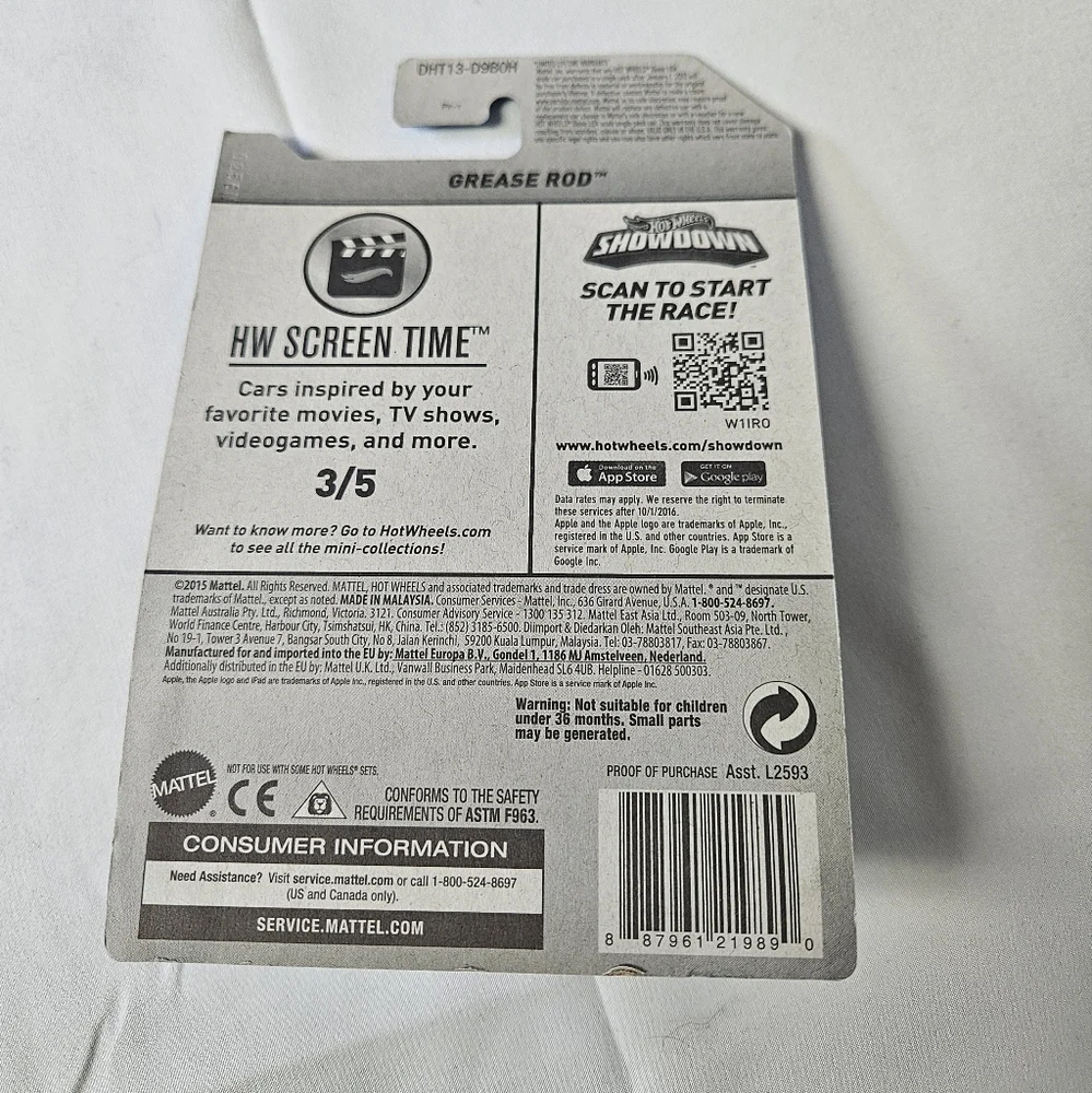 2016 Hot Wheels Treasure‎ Hunts Grease Rod Limited Edition #223 Of 250